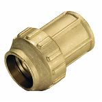 Муфта обжимная TDM 40-1 1/4", ВР, для труб ПНД, прямая, латунь