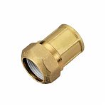 Муфта обжимная TDM 40-1 1/4", НР, для труб ПНД, прямая, латунь