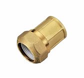 Муфта обжимная TDM 40-1 1/4", НР, для труб ПНД, прямая, латунь