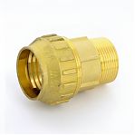 Муфта обжимная TDM 40-1 1/4", НР, для труб ПНД, прямая, латунь