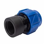 Муфта переходная, компрессионная ПНД 25х3/4" ВР, с внутренней резьбой, для трубопровода