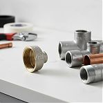 Муфта резьбовая 1.1/2"х 1/2" ВР, соединительная, переходная, латунь