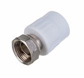 Муфта полипропиленовая Pro Aqua 25-3/4", ВР, комбинированная с накидной гайкой, белая