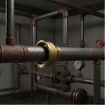 Муфта переходная 2"х 1.1/4" ВР, прямая, соединительная, латунь, для стальных труб