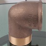 Угольник 90 гр. переходной Viega 28-3/4", пайка-НР, для медных труб, бронза