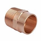 Муфта переходная 28-1/2" НР, прямая, соединительная, под пайку, медь