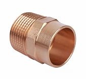 Муфта переходная 28-1/2" НР, прямая, соединительная, под пайку, медь