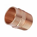 Муфта переходная 28-1/2" НР, прямая, соединительная, под пайку, медь