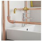 Угол медный двухраструбный, 35 мм х 90°, под пайку, для водоснабжения и отопления