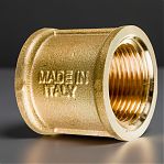 Муфта резьбовая Elsen 1/2"-1/2", ВР-ВР, Elsen EBF16.12, соединительная, латунь