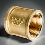 Муфта резьбовая Elsen 1/2"-1/2", ВР-ВР, Elsen EBF16.12, соединительная, латунь