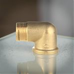 Угольник 90 гр. резьбовой Elsen 1 1/4"-1 1/4", НР-ВР, EBF12.114, латунь