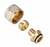 Соединитель евроконус Gappo G437.16, 16-3/4", с накидной гайкой, латунь