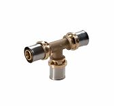 Тройник Giacomini RM151, 26x3, 20x2, 26x3, латунь, для труб Giacotherm Giacoflex, и многослойных труб