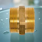 Ниппель резьбовой Elsen  1 1/2"-1 1/2" НР-НР EBF15.112, равнопроходной, латунь