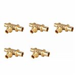 Тройник аксиальный Gappo G1305.251625, 25х16х25 мм, переходной, латунь