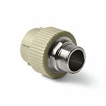 Муфта полипропиленовая Pro Aqua 40-1 1/2" НР, PA23521P, комбинированная, белая