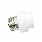 Муфта полипропиленовая Pro Aqua 40-1 1/2" НР, PA23521P, комбинированная, белая