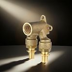 Водорозетка обжимная Frap 16-1/2" ВР, F309.1604, с креплением, латунь