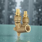 Водорозетка обжимная Frap 16-1/2" ВР, F309.1604, с креплением, латунь