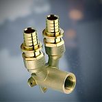 Водорозетка обжимная Frap 16-1/2" ВР, F309.1604, с креплением, латунь