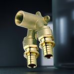 Водорозетка обжимная Frap 16-1/2" ВР, F309.1604, с креплением, латунь