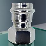 Муфта-пресс ViEiR Ver-Pro 35-1", ВР, VPSF355, прямая, нержавеющая сталь