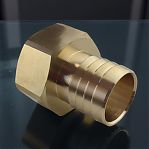 Штуцер для шланга резьбовой Gappo, 20-1", ВР, переходной, латунь