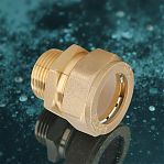 Муфта обжимная Gappo 32-1 1/4", НР, G1252.3207, с накидной гайкой, переходная, латунь