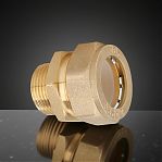 Муфта обжимная Gappo 32-1 1/4", НР, G1252.3207, с накидной гайкой, переходная, латунь