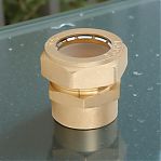 Муфта обжимная Gappo 20-3/4" ВР G1251.2005, для труб, переходная, латунь