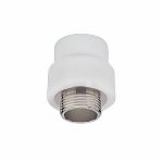 Муфта полипропиленовая Frap 25-1", НР, F112.2506, комбинированная, белая