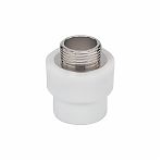 Муфта полипропиленовая Frap 25-1", НР, F112.2506, комбинированная, белая