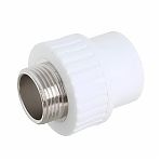 Муфта полипропиленовая Frap 25-1", НР, F112.2506, комбинированная, белая