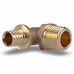 Угольник-переходник 90 гр. аксиальный Gappo 16-1/2", НР G1310.1604, латунь