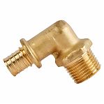 Угольник-переходник 90 гр. аксиальный Gappo 16-1/2", НР G1310.1604, латунь