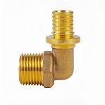 Угольник-переходник 90 гр. аксиальный Gappo 16-1/2", НР G1310.1604, латунь