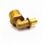 Угольник-переходник 90 гр. аксиальный Gappo 16-1/2", НР G1310.1604, латунь