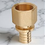 Переходник аксиальный Gappo 25-R 3/4" ВР, G1308.2505, соединительный, латунь