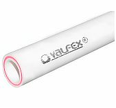 Труба полипропиленовая напорная Valfex SDR 7.4 10105025, 20 бар, армированная стекловолокном, 25х3.5 мм, белая, длина 4 м