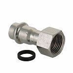 Соединитель с накидной гайкой 18х1/2" Gappo G1105.1804 нержавеющая сталь