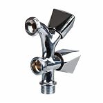 Кран садовый 1/2" нар. х 3/4" нар. х 3/4" нар., AV Engineering AVE167002, индивидуальная упаковка