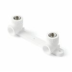 Планка монтажная с водорозетками Pro Aqua 20-1/2"  PA280008P, комплект для смесителя, белая