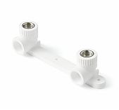 Планка монтажная с водорозетками Pro Aqua 20-1/2"  PA280008P, комплект для смесителя, белая