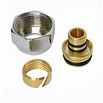 Евроконус Gappo 16-3/4" 2 мм, G437.16, соединитель с накидной гайкой, латунь