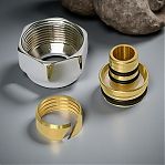 Евроконус Gappo 16-3/4" 2 мм, G437.16, соединитель с накидной гайкой, латунь