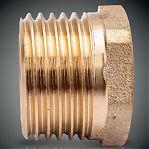 Футорка резьбовая Gappo 1"-1/2", НР-ВР, G1219.0604, фитинг переходной, латунь