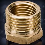 Футорка резьбовая Gappo 1"-1/2", НР-ВР, G1219.0604, фитинг переходной, латунь