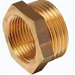 Футорка резьбовая Gappo 1"-1/2", НР-ВР, G1219.0604, фитинг переходной, латунь