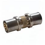 Муфта-пресс Giacomini 20х20 мм RM102Y007, прямая, соединительная, латунь